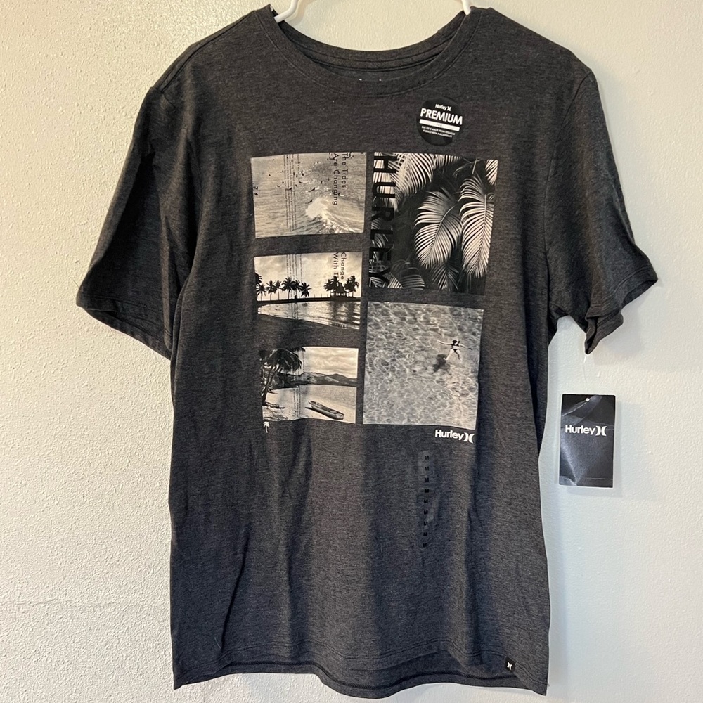 Hurley Heather Gray Tee Size Medium NWT